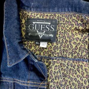 🛑Guess Jeans Women's Size XL Blue Denim Jacket